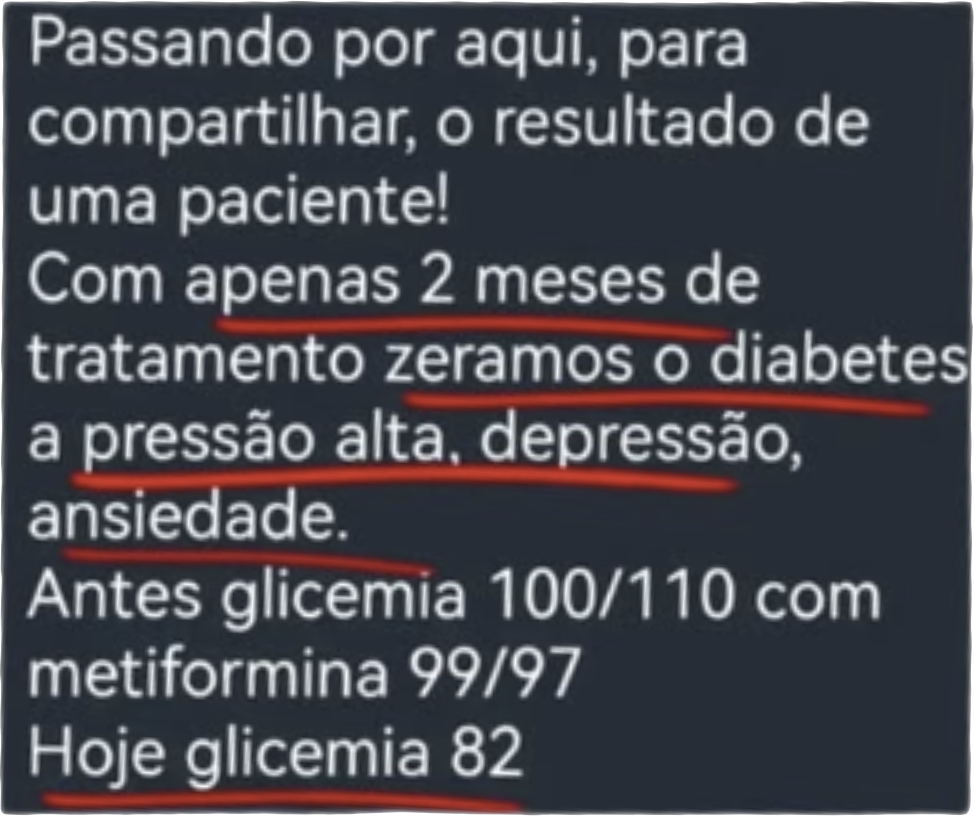 Depoimento de profissional de saúde sobre evolução dos pacientes com Dietoterapia Chinesa